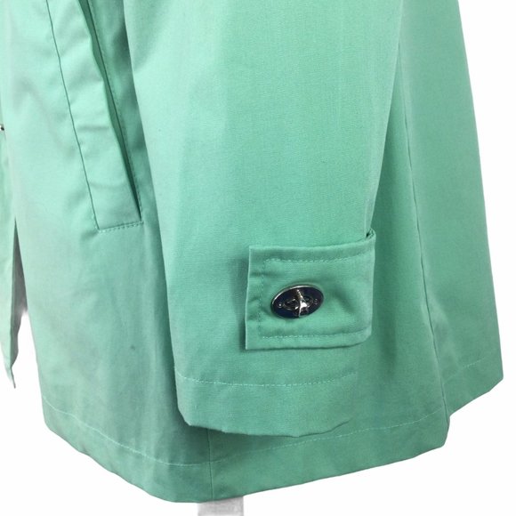 Dennis Basso Mint Green Raincoat, XS - Picture 6 of 9